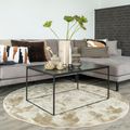 Vita Coffee Table - Black Melamine and Metal