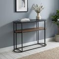Buxton Console Table - Oval - Grey Marble