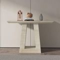Milan Travertine Beige Engineered Marble Console Table