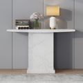 Turin Console Table - White Marble
