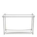 Ackley Console Table - Clear Glass - Silver Legs