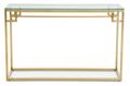 Allure Console Table - Glass - Brushed Gold Base