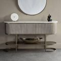 Belvedere Console Table - Marble Top - Oval