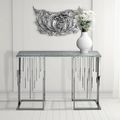 Owen Console Table - Smoke Glass and Chrome
