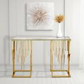 Owen Console Table - Tempered Glass and Gold