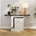 Venice Armani Grey Engineered Marble Console Table