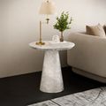 Carrera Armani Grey Engineered Marble Round Side Table