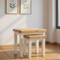Janelle Oak and Grey Nest of 2 Tables