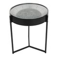 Libra Palladium Black and Nickel Cogs Round Side Table