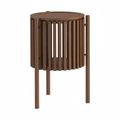 Soho Dark Oak 1 Door Slatted Story Round Side Table