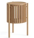 Soho Oak 1 Door Slatted Story Round Side Table