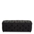 Alea Hall Bench - Black Velvet Fabric