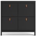Barcelona Black 4 Drawer Shoe Cabinet