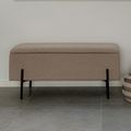 Watford Bench - Beige Boucle Fabric - Storage