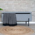 Watford Bench - Light Grey Fabric - Storage