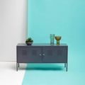 Academy Grey Metal 2 Door Small Sideboard