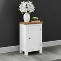 Lundy Small Hall Cabinet - 1 Door - White Painted