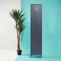 Academy Metal Tall Cabinet - 1 Door - Grey