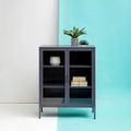Acier Metal Cabinet - 2 Door - Grey