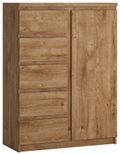 Fribo Oak Effect 1 Door 5 Drawer Cabinet