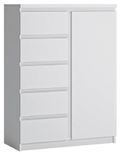 Fribo White 1 Door 5 Drawer Cabinet