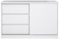 Naia White Gloss 1 Sliding Door Storage Unit