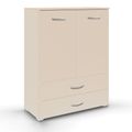 Rauch Aditio 2 Door Cupboard with 2 Bottom Drawer - Champagne