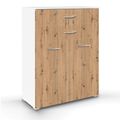 Rauch Aditio 2 Door Cupboard with 2 Top Drawer - Alpine White and Artisan Oak