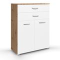 Rauch Aditio 2 Door Cupboard with 2 Top Drawer - Artisan Oak and Alpine White
