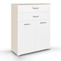 Rauch Aditio 2 Door Cupboard with 2 Top Drawer - Champagne and Alpine White