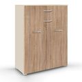 Rauch Aditio 2 Door Cupboard with 2 Top Drawer - Champagne and Sonoma Oak