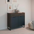 Rauch Barea 2 Door Chest - Metallic Grey and Atlantic Dark Oak