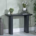 Bern Fluted Black Pedestal Console Table
