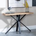 Ezra Oak Console Table with Black Spider Legs