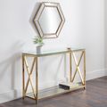 Miami Glass and Gold 120cm Console Table