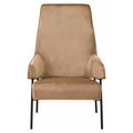 Henia Mink Velvet Fabric Armchair