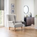 Carina Parchment Fabric Accent Chair