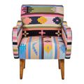 Cefena Armchair - Multicoloured Fabric
