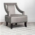 Faye Armchair - Grey Velvet Fabric