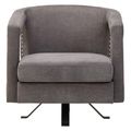 Hestia Armchair - Swivel - Ash Velvet Fabric