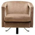 Hestia Armchair - Swivel - Mink Velvet Fabric