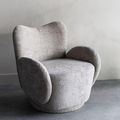 Bingham Swivel Armchair - Taupe Fabric