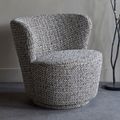 Roehampton Accent Chair - Mocha Fabric - Swivel