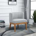 Lucille Armchair - Herringbone Grey Fabric