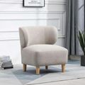 Josie Armless Accent Chair  Grey Fabric