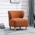 Josie Armless Accent Chair  Orange Fabric