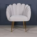 Arriba Occasional Chair - Light Grey Velvet - Scalloped