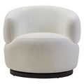 Bordo Swivel Chair - Curved - Cream Fabric