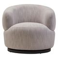Bordo Swivel Chair - Curved - Grey Fabric