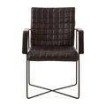 Buffalo Weave Chair - Black - Leather with Metal